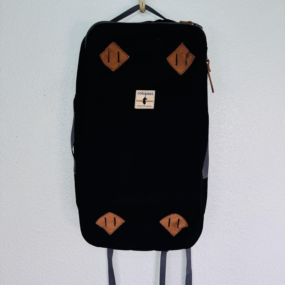 cotopaxi Black Backpack with Brown Accents